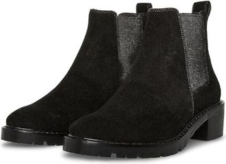 Steve Madden Dorothea Boots Womens Black Suede Round Toe Chelsea HTAT398