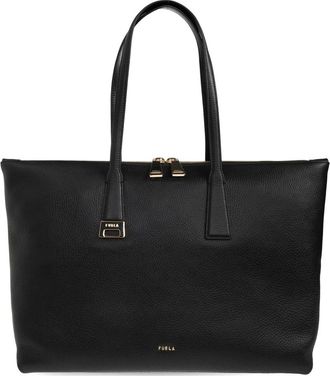 Furla Olivia L Tote - Dames - Shoppers - Zwart - ONE Size - Leer - Tassen