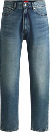 HUGO BOSS Tapered Jeans - Heren - Regular Fit Jeans - Blauw - W36 - Katoen - Jeans