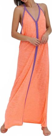 Pitusa Standard Inca Sundress In Coral/purple