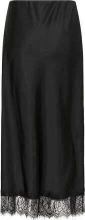 Kaffe KAalina Rok - Dames - Midirokken - Zwart - 2XL - Polyester - Rokken