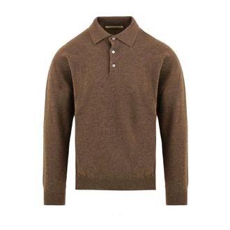 FILIPPO DE LAURENTIIS Cashmere Knitwear, male, Brown, L, Polo Cashmere