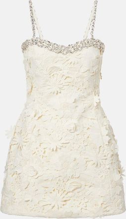 LEO LIN Sophie embellished lace minidress