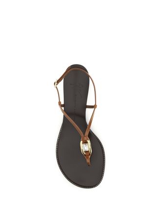 Giuseppe Zanotti Womens Sandals Amhelia Tan Leather Calf