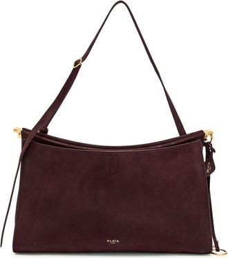 Alaia Le Click Pocket 35 Nubuck Shoulder bag - Dark Brown - One Size