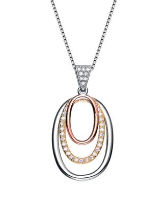 Genevive Silver Cz Necklace