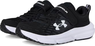 Under Armour Assert 10 Alternate Closure (Little Kid) Boys Shoes Black/White/White : 12.5 Little Kid M, Synthetic/Textile