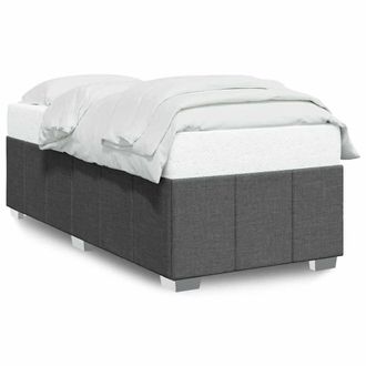 Berkfield Home Bed Frame without Mattress Dark Grey Single Fabric