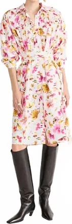 Merlette Womens Crescent Print Dress In Ivory