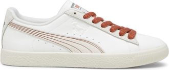 Puma Mens Clyde Huskie Lace Up Sneakers Shoes Casual - White, White, 10.5