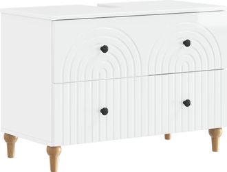 vidaXL Mueble De Lavabo Para Ba&ntilde;o Alkmaar Blanco Brillante Vidaxl