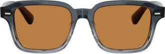 Oliver Peoples 51mm Pillow Sunglasses in Twilight Gradient /Cognac at Nordstrom