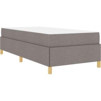 vidaXL Cama Tipo Box Spring Topo, Beige Y Blanco 100 X 200 Cm Tela Vidaxl