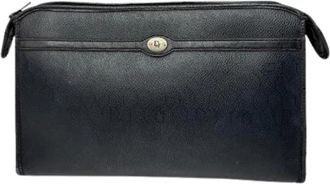 Dior Pre-owned Vintage Monogram Clutch - Dames - Vintage Clutch - Blauw - ONE Size - Leer - Vintage