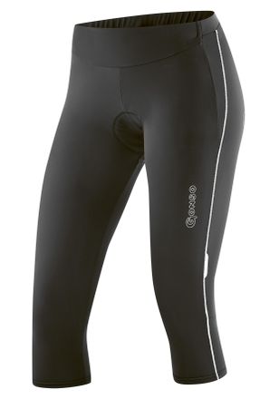 Gonso Fahrradhose GONSO Lecce, Damen, Gr. 34, Normalgr&ouml;ssen, schwarz, 80% Polyamid, 20% Elastan, Hosen Fahrradhose, Damen Radhose, sportliche 3/4 Radlerhose