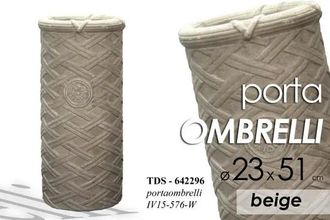 Casa Portaombrelli Cer&aacute;mico Beige 23x51 Cm