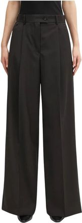Sportmax Vela Wide Trousers - Trousers - Mujer - Marr&oacute;n - L