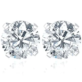 Pompeii3 1 Carat (ctw) Diamond Studs in 14k White or Yellow Gold Lab Grown