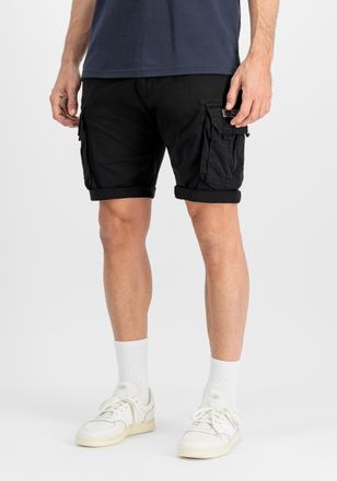 Alpha Industries Shorts ALPHA INDUSTRIES Crew Short, Herren, Gr. 28, Normalgr&ouml;ssen, schwarz, Obermaterial: 98% Baumwolle, 2% Elastan; Futter: 100% Baumwolle, Hosen Sho