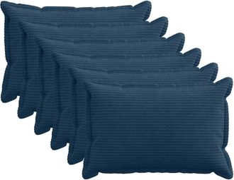 vidaXL Funda De Almohada 6 Uds. Houten Azul Marino 50 X 70 Cm Pana Vidaxl