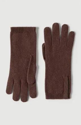 Brunello Cucinelli Cashmere knit gloves with monili in Brown at Nordstrom, Size X-Large
