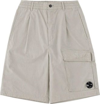 C.P. Company Neutrals Elastic Waistband Cargo Shorts