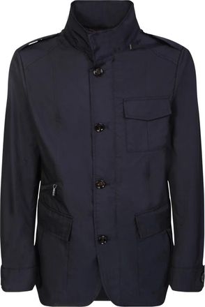 Moorer Driekwart Jas - Heren - Zomerjassen - Blauw - 2XL - Polyester - Jassen