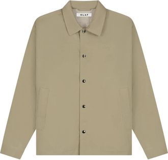 Olaf Hussein Workwear Coach Jacket - Heren - Casual Overhemden - Beige - XL - Overhemden