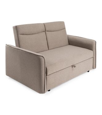 Home Heavenly Sof&aacute; cama de 2 plazas tapizado en tela marr&oacute;n con apertura tipo delf&iacute;n