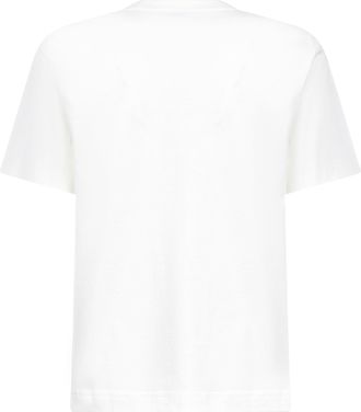 Burberry Womens Chalk Cotton Ekd Sketch T-Shirt Ivory Natural (veg) - T-Shirts & Jerseys