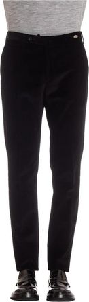 Tagliatore Zwarte Broek met Knoopsluiting - Heren - Chinos - Zwart - L - Broeken