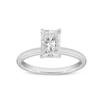 LuvMyJewelry Dora 14K Gold Radiant Cut Lab Grown Solitaire Diamond Ring - 1.5 Ct in 14K White Gold at Nordstrom, Size 7.5
