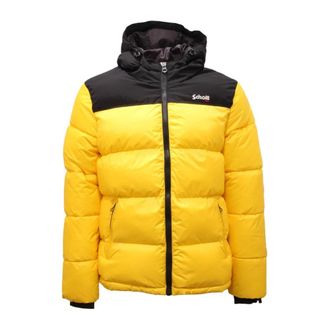 Schott NYC Utah 2 Gewatteerde Jas - Heren - Winterjassen - Geel - M - Leer - Jassen