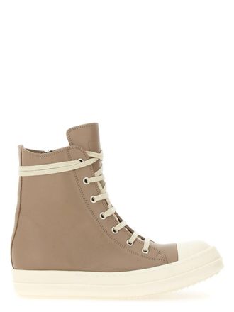 関税込【RICK OWENS】Sneaks high-top canvas sneakers Rick Owens DRKSHDW Womens High-Top Canvas Sneakers - Feuille