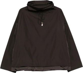 Carven Gebreide trui met trechterhals - Dames - Shirts - Bruin - XS - Tops