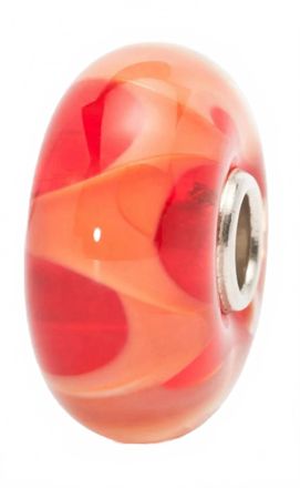 Trollbeads Womens Wave Glass Bead Charm In Coral