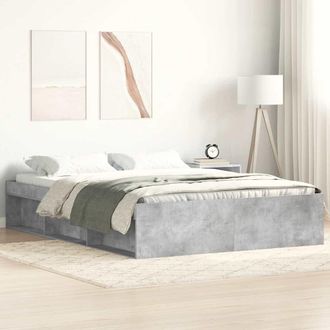 vidaXL Estructura De Cama Gris Hormig&oacute;n 120x200 Cm Vidaxl