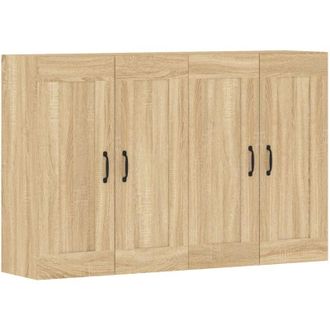 vidaXL Wall Mounted Cabinets 2 pcs Sonoma Oak Engineered Wood vidaXL