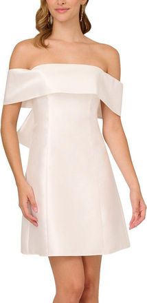 Adrianna Papell Mikado Off The Shoulder Short Dress