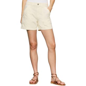 Sanctuary Boyfriend Utility Shorts in Collagen White at Nordstrom, Size 24