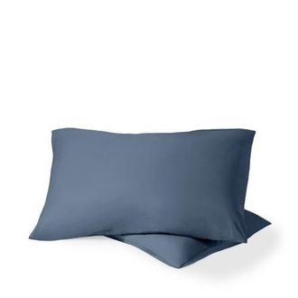 Bare Home 100% Organic Cotton Percale Cooling Pillowcase Set in Bering Sea at Nordstrom, Size Standard