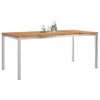 Berkfield Home Outdoor Dining Table 180x90x75 cm Solid Wood Acacia in Brown | Size: 180 x 90 x 75 cm