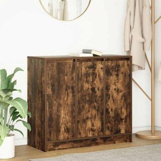 vidaXL Credenza Rovere Fumo 85x34x76 cm in Legno Multistrato - Vidaxl