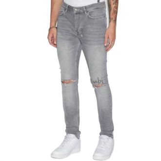 Ksubi Winkle Thrifted Denim Jean In Faded Grey