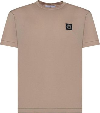 Stone Island Cotton Jersey T-Shirt With Compass Patch