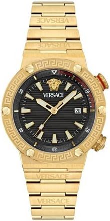 Versace Greca Logo Quartz Black Dial Mens Watch VE8G00624