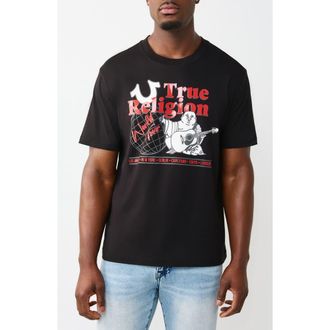 True Religion Universal Buddha Graphic T-Shirt in Jet Black at Nordstrom Rack, Size X-Large