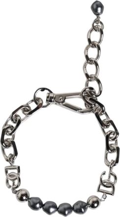 Dolce & Gabbana Zilvertint Ketting Parel Armband - Heren - Armbanden - Grijs - ONE Size - Accessoires