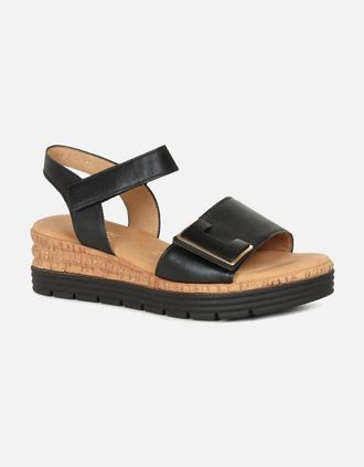 Gabor Womens Shout Womens Wedge Heel Sandals - Black - Size: 3.5