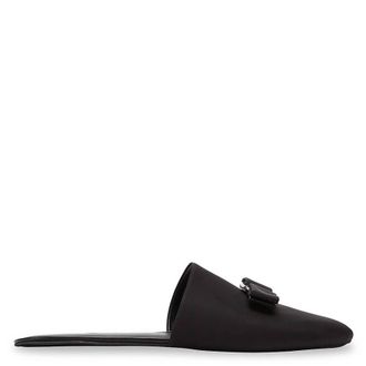 Ferragamo Vern Dream Bow-Embellished Slippers, Size 7 C